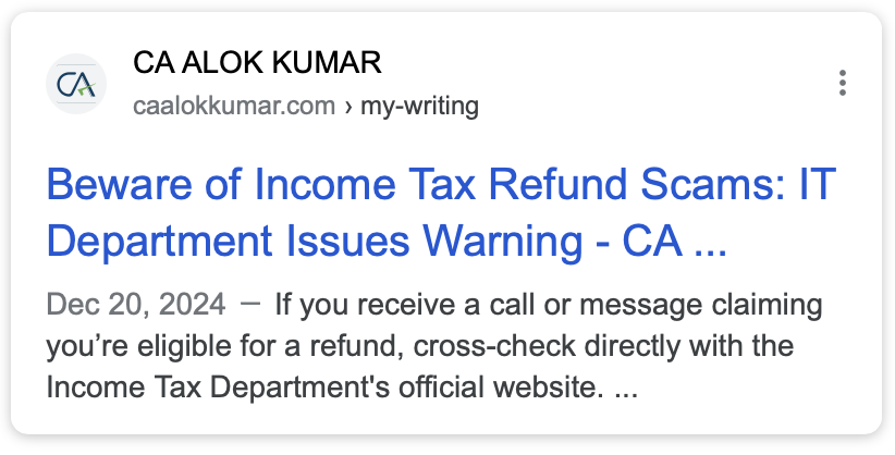 Beware of Income Tax Refund Scams: IT Department Issues Warning